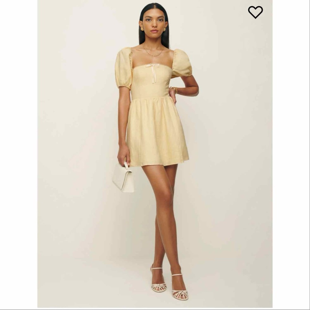 NWT Reformation Malvina Linen Mini Dress Sugar